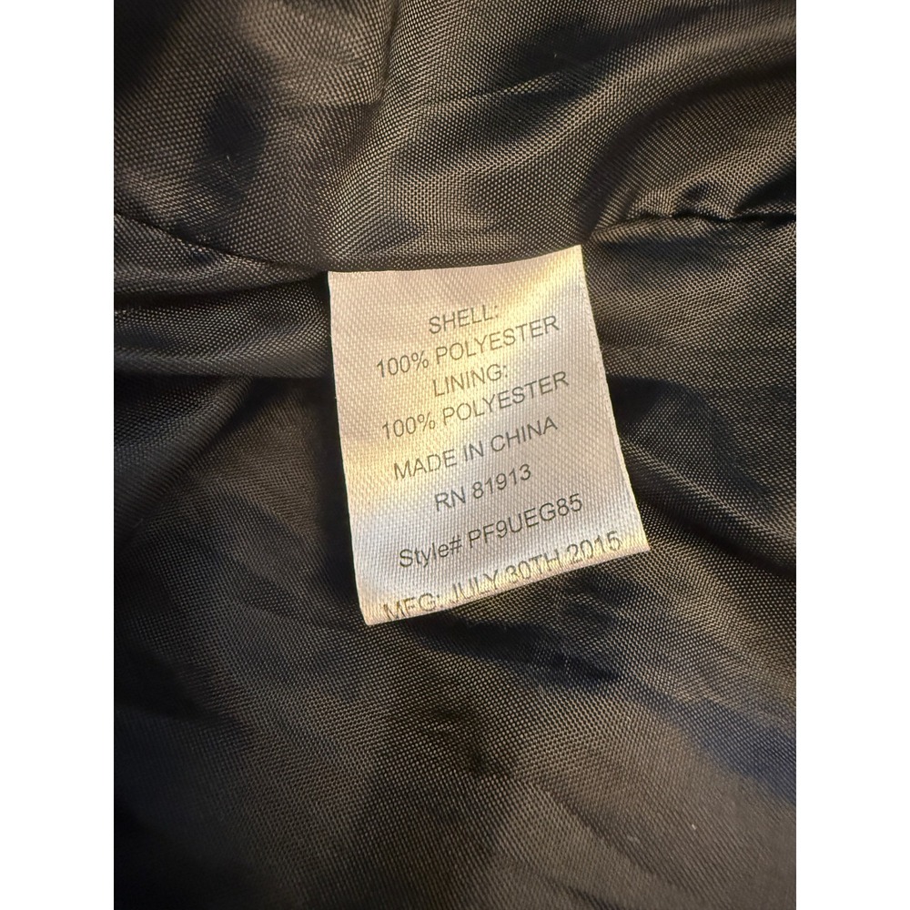 Unbranded Pinstripe Puffer Vest Mens Large Black Grey Excellent Quilted Zip Up - Picture 7 of 12